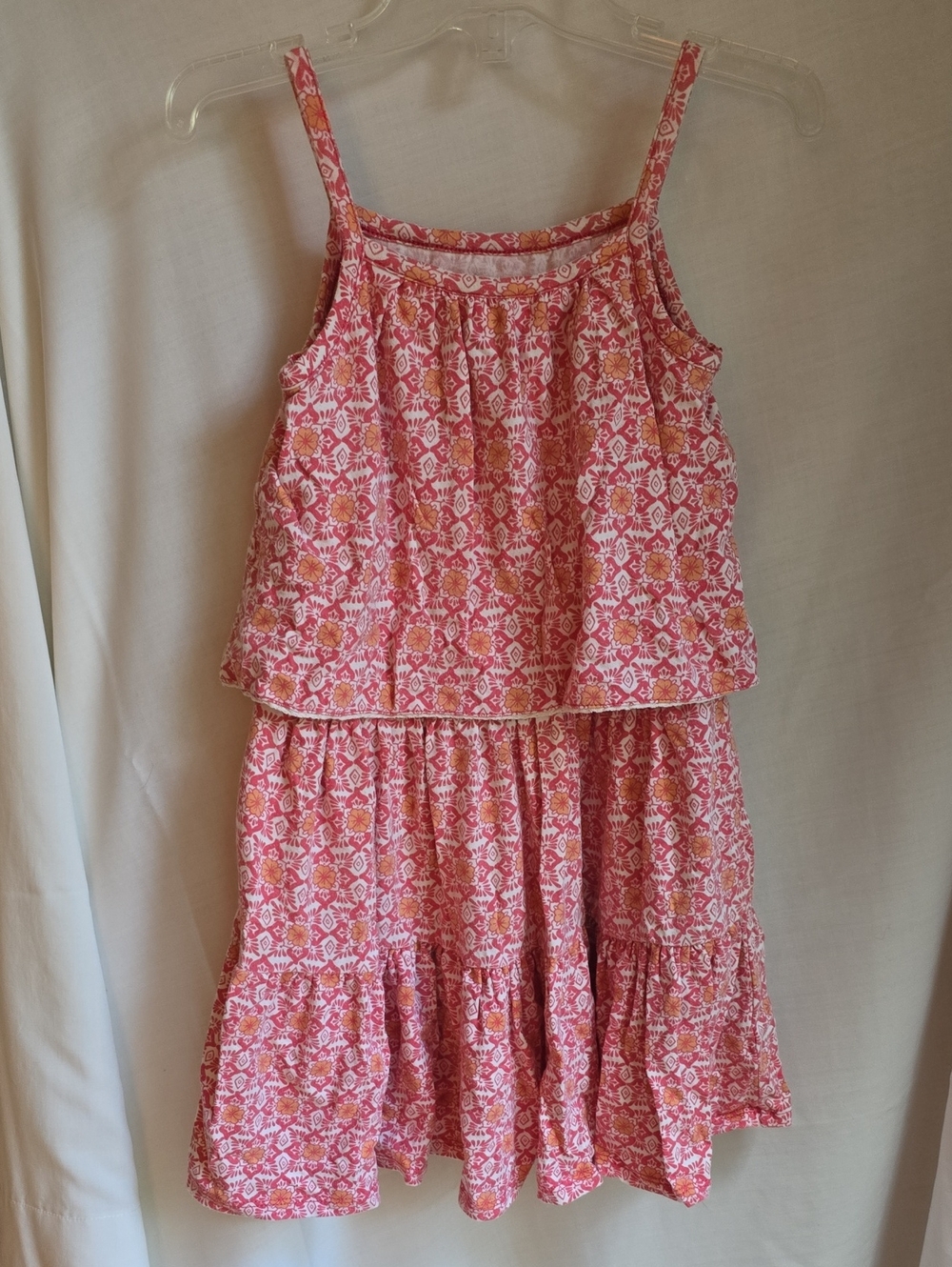 Tucker + Tate Pink Floral Tiered Sundress with Yellow Accents